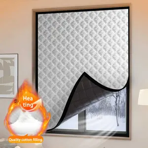 Winter Thermal Insulated Curtain – Windproof, Heat-Blocking, Cold-Resistant, Noise-Reducing, Self-Adhesive Window Cover with Energy-Saving Design, Light Filtering Function, Easy Installation & Universal Fit for Home, Office, Bedroom & Living Room