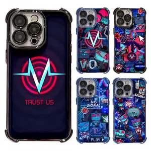 Hazbin Hotel Vox Vincent‌ Trust Us Blue Black Exclusive Artistic Phone Cases For iPhone 17 Promax Pro Air 16 Plus 15 14 13 12 11 Shockproof Protective Cover Gift For Birthday Christmas Valentine Halloween