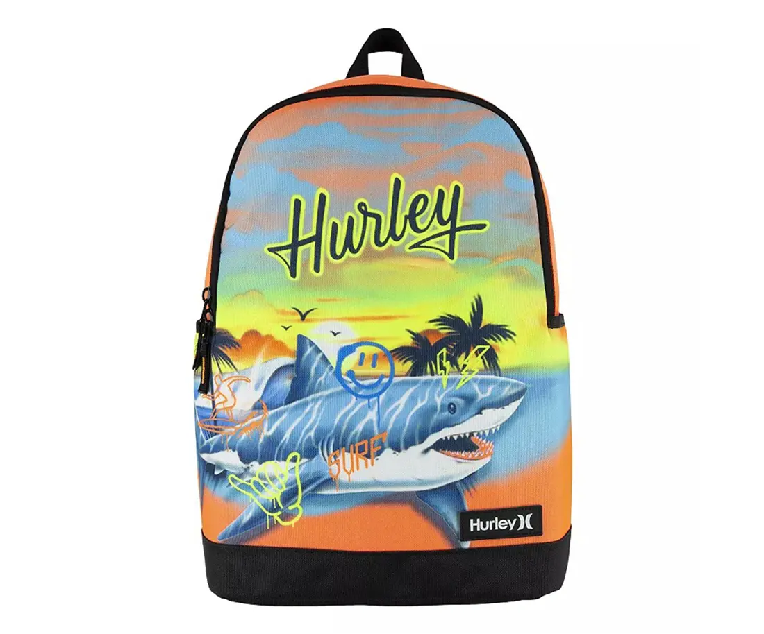 Hurley Unisex Backpack, Unisex Look, Bold Vibe, Playful Art, Vibrant Print, Ideal for Campus Life