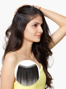 Human Hair Lightweight Forehead Fringe Face Framing Bangs Hairline, Biological Scalp Ultra-thin Invisible PU Base Hairline Replacement Pieces for Women, Natural Color for Party, Daily Use, Real Hair Extensions