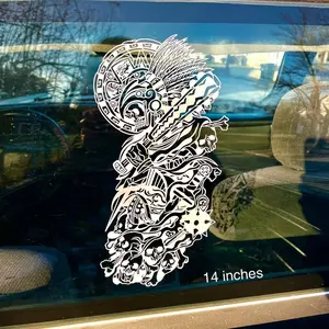Skull Warrior Decal Sticker Decal Sticker for Car, Glass Doors, and Walls - Different Sizes Available - Multiple Colors Available - Easy Installation