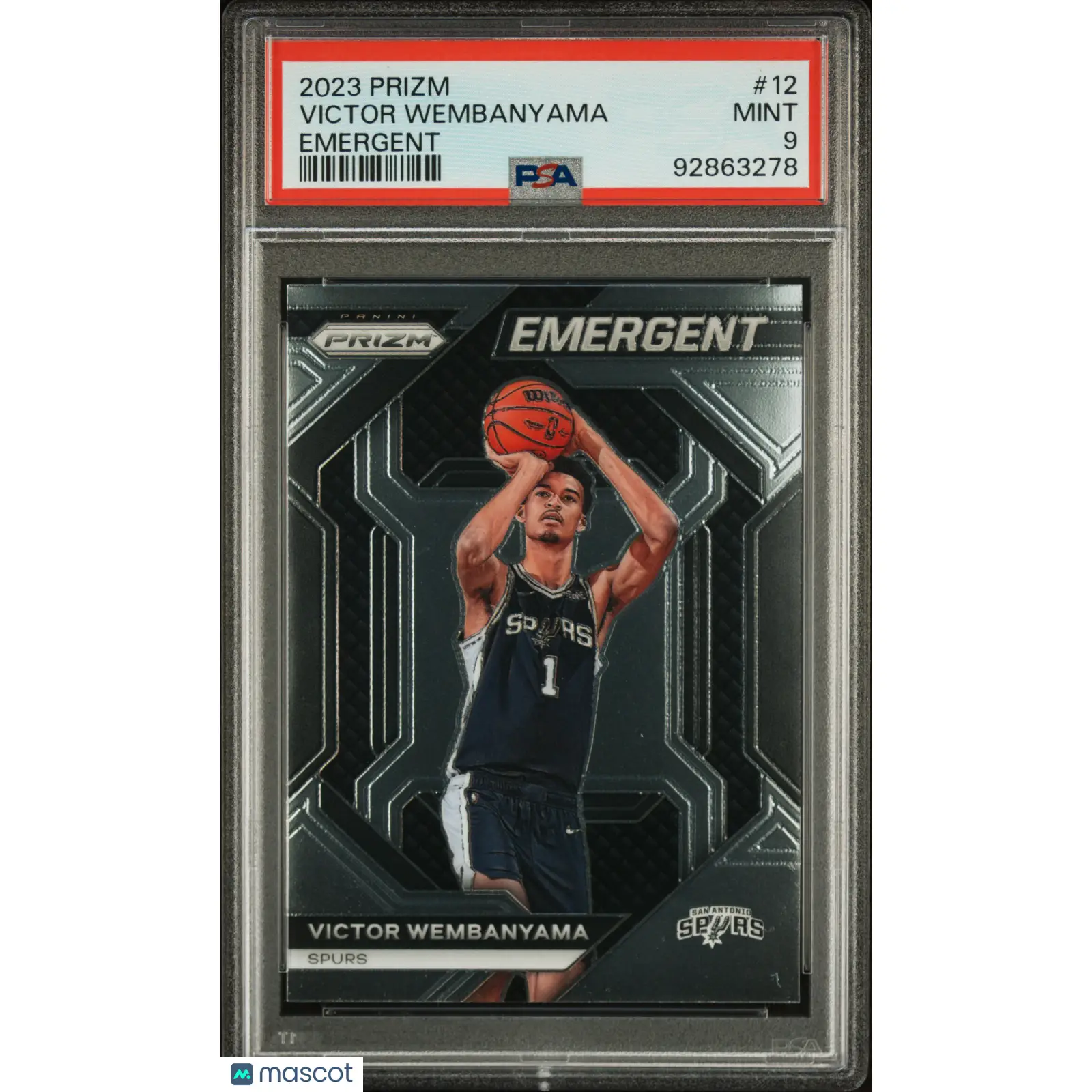 Victor Wembanyama PSA 2023 Panini Prizm Emergent #12 9
