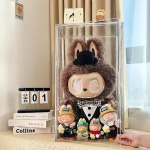 Blind box storage display rack，labubu shows the box and makes dolls by hand.Transparent dustproof acrylic display cabinet.Shoes, bags,cosmetics display box