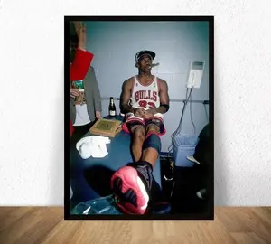 Michael Jordan Poster  Wall Art, Vintage Print for Sports Fans & Home Decor