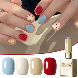 【live off】4PCS*15ML Nail Art Popular Berry Bubble Water 4 Color Set Nail Polish Gel Fashionable LED Bright Face Nail Salon Female Nail Art Tools Fashionable Pure Color Nail Gel Salon Pure Color Art