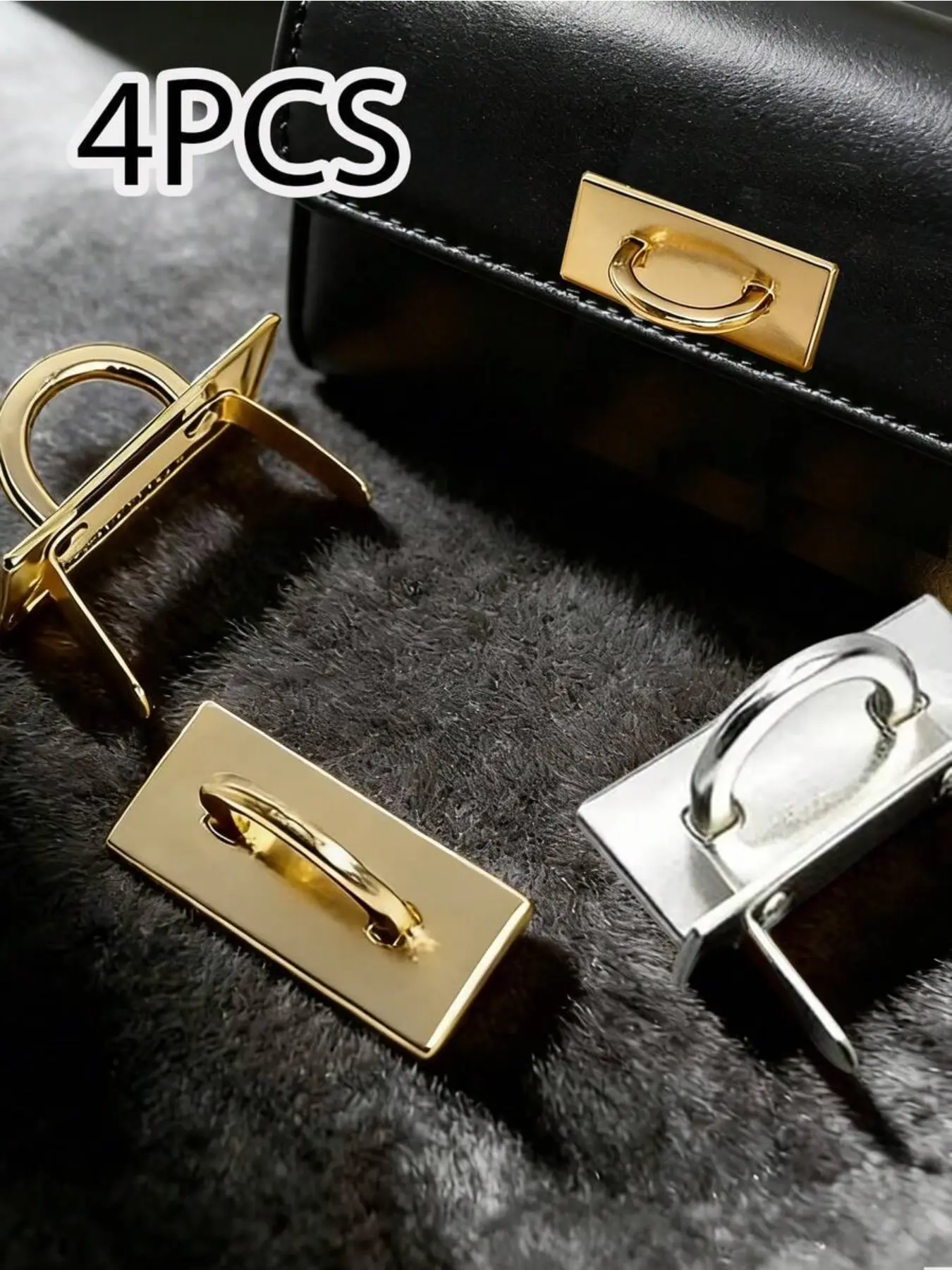 4pcs Heavy Duty Zinc Alloy Arched Buckle, DIY Wallet Handbag Hardware Accessories, Semi-Circular Arched Base, Adjustable Anti-Rust, Handmade Bag Making Material, Fashion Designer Tool, DIY Wallet & Travel Bag, Suitable For Fashion Enthusiasts, Pragmatists