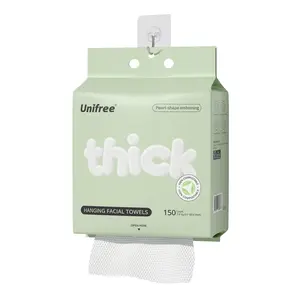 Unifree XL Hanging Disposable Face Towels – Soft & Absorbent Biodegradable Dry Wipes for Skincare & Bathroom Use