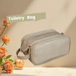 Women's Large Capacity Portable Travel  Organizer Bag for Easy Access & Cosmetic Storage Travel Makeup Bag With Compartments for  Cosmetics