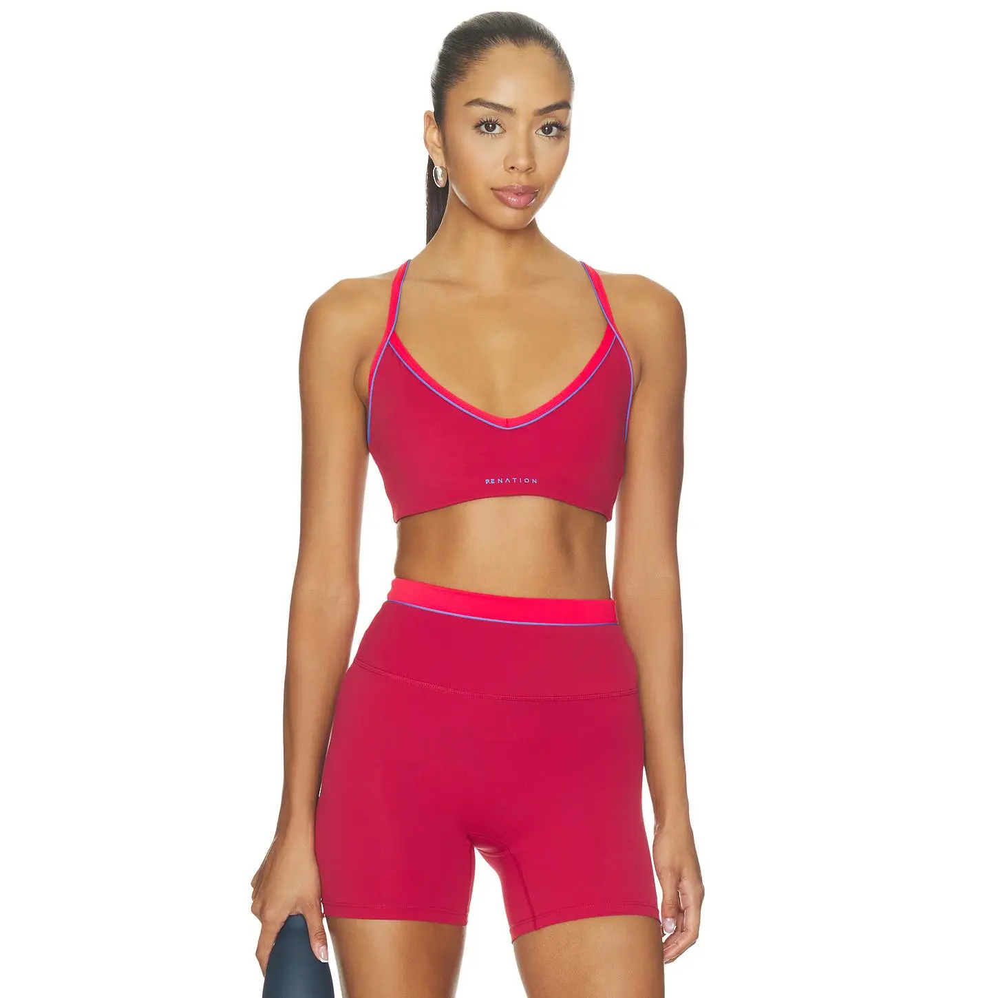 P.E Nation Spectrum Sports Bra in Cherry & Strawberry