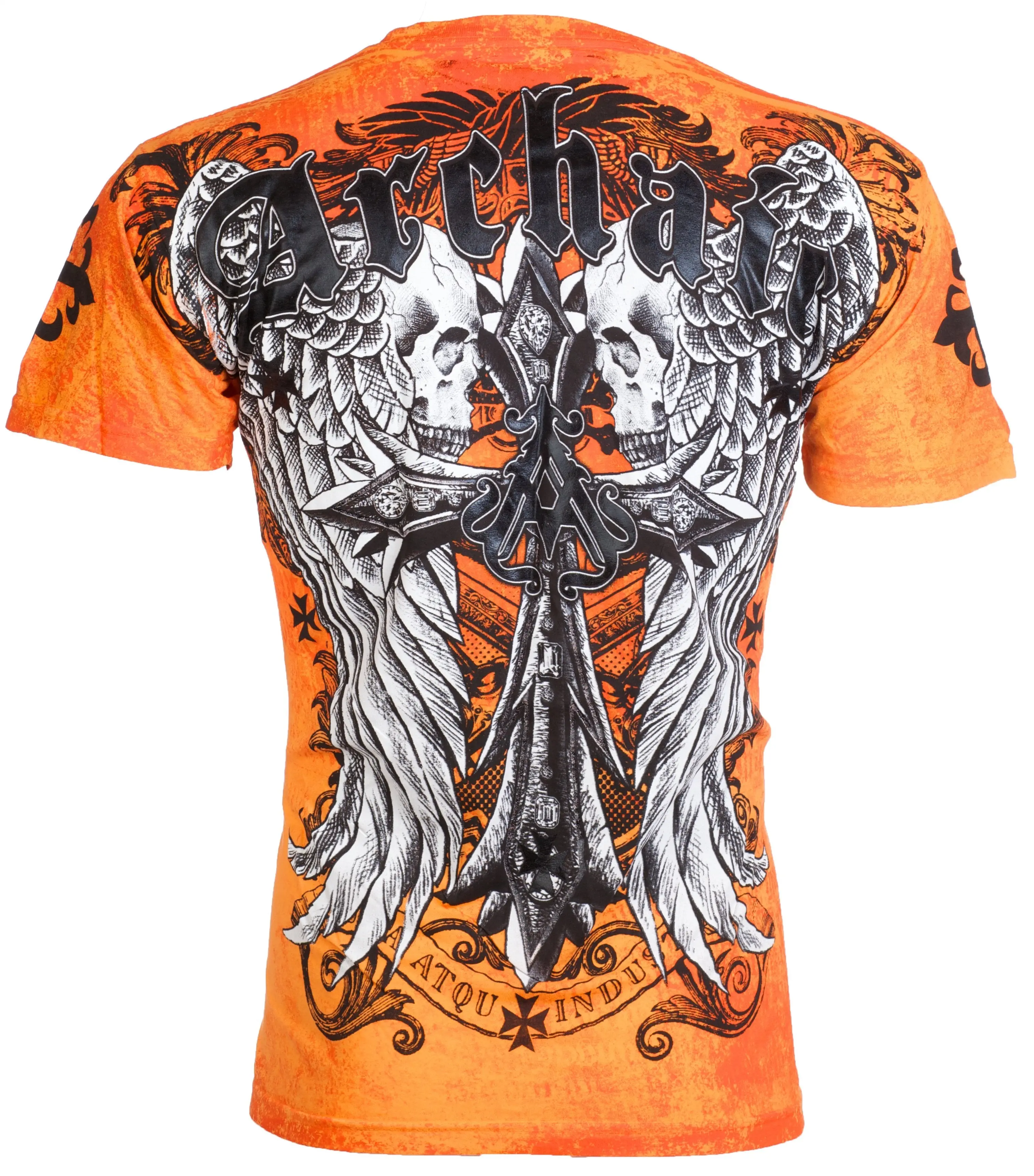 ARCHAIC AFFLICTION Men's T-Shirt LUSTROUS Wings Skull Biker S-5XL $40 Crewneck Cotton ARCHAIC AFFLICTION Men's T-Shirt LUSTROUS Wings Skull Biker S-5XL $40 Crewneck Cotton