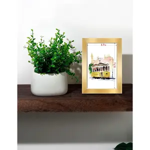 4x6 Picture Frames (1 Pack, Gold), Simple Designed Photo Frame, For Pictures 4x6 for Wall Mounting, Classic Simple Home Office Decor Black