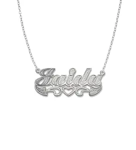 Heart 925 Sterling Silver Nameplate Necklace