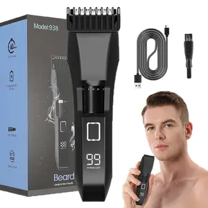 Beard Trimmer for Men -Professional Adjustable Precision Trimmer, Hair Clippers, Electric Cordless Rechargeable Beard & Hair Trimmer, High Power 7000 RPM Mens Grooming Kit