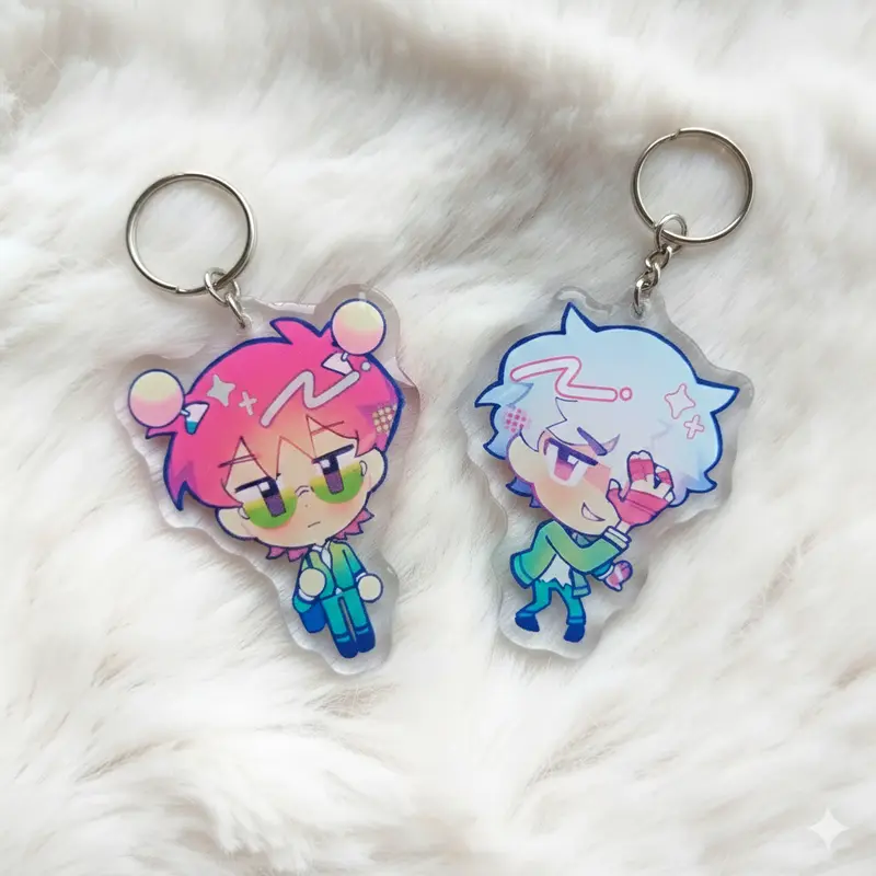 The Disastrous Life of Saiki K Saiki Kusuo Kaido Shun Keychain, Meme Keychains, Keyrings Jewelry Fans GiftCute Game Keyring for Keys Backpack, Fan Gift for Gamers and Friends, Bag Accessories, Kawaii Collectible Gifts