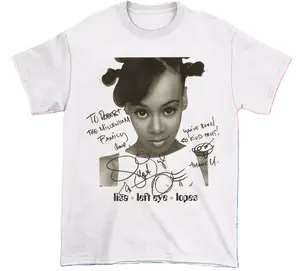 Lisa Lopes Lisa Left Eye Signature T Shirt Cotton Fabric
