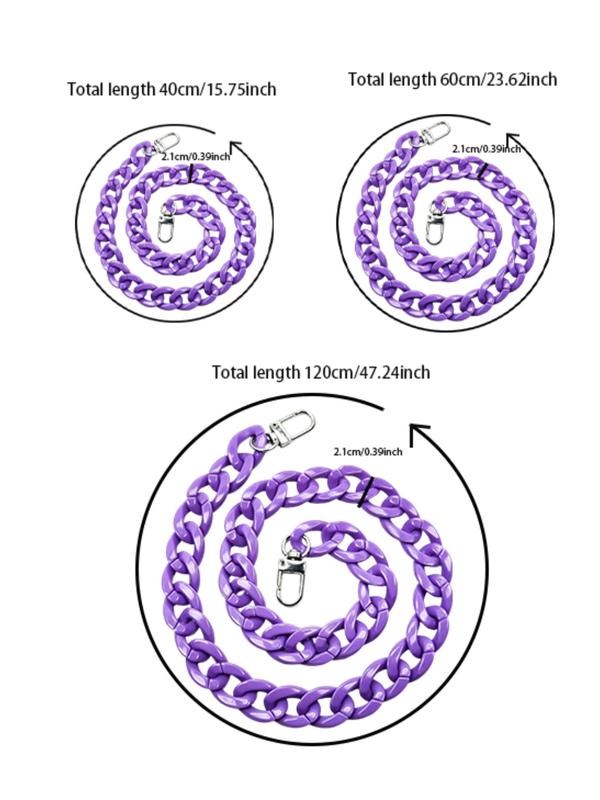 Blush Acrylic Luxe Bag Chain, 40cm/60cm/120cm, Multi-Use Handle, Strap & Decor, Keychain, Bag Buckle, DIY Jewelry Accessories