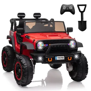 24V Ride on Car Toys, Remote Control 4 Wheels Electric Power Car for Toddlers Kids Boys Girls, 2 Seater Motorized Ride on Cars Vehicle,Red