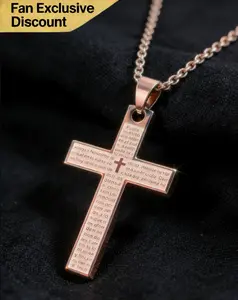 Unisex Personalized Gold Hip Hop Titanium Steel Initial Necklace with 24in Chain, Classic Cross Pendant, Cross Design Pendant, Crown Accent - Ideal Gift for Mom & Girlfriend