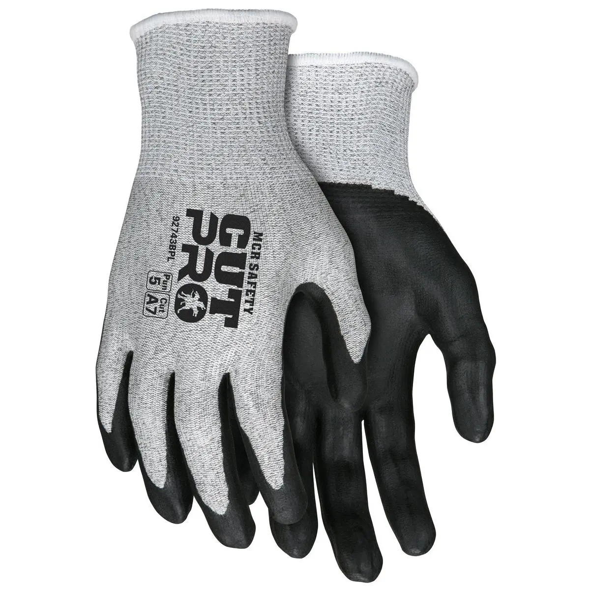 MCR 92743BP Cut Pro Workwear Gloves, 13-Gauge HyperMax Shell, ANSI Cut A7 Protection, 1 Pair, Cutting Glove