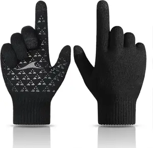Winter Gloves, Glove for Men Women, Upgraded Touch Screen Texting Warm Running with Thermal Soft Knit Lining
