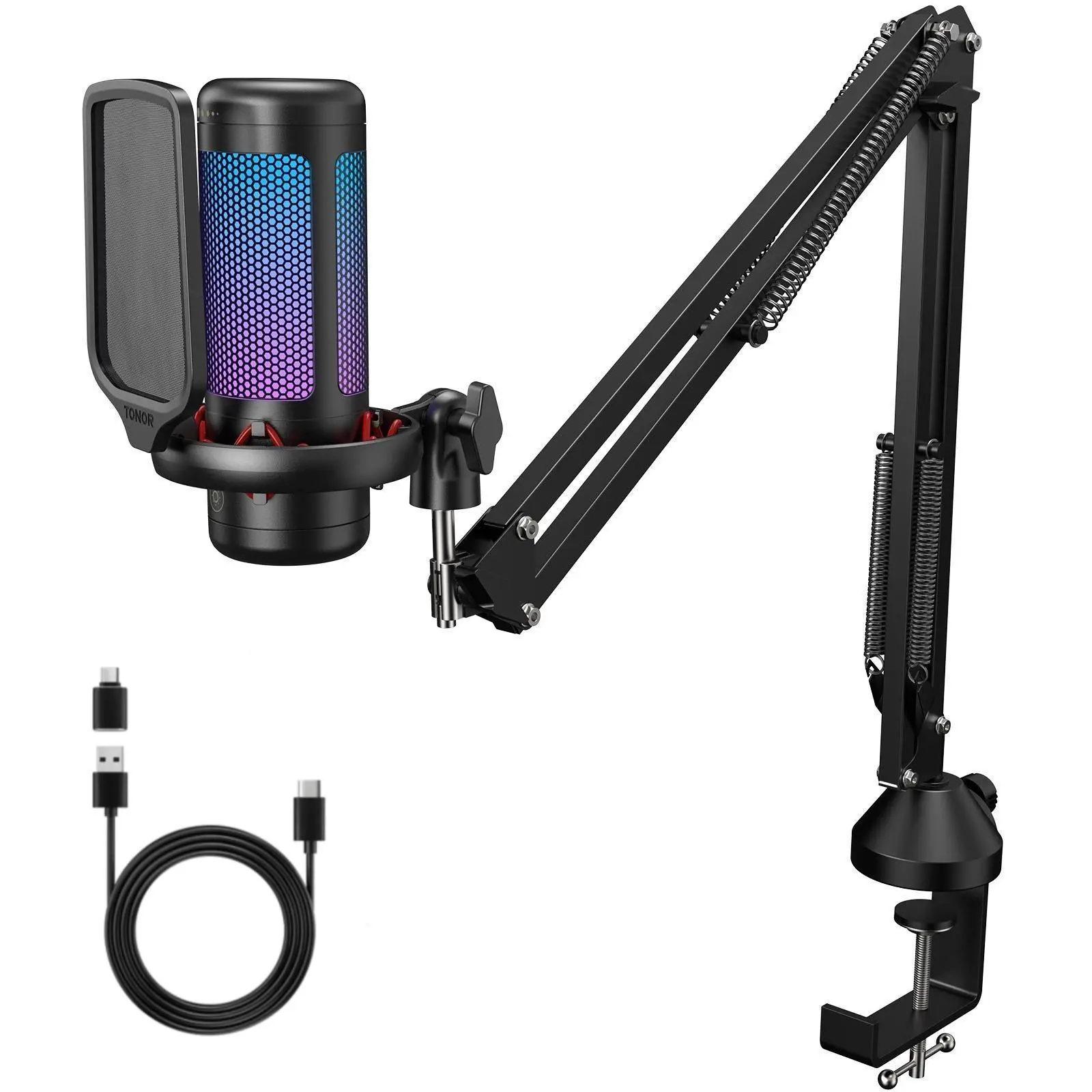Boom Arm, USB/Type-C, Black