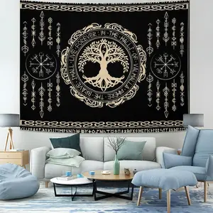 Viking Theme Wall Hanging, Fashionable Room Decor, Unique Wall Art for Living Room and Bedroom, Soft Durable, Ideal Gift and Bedroom Decoration