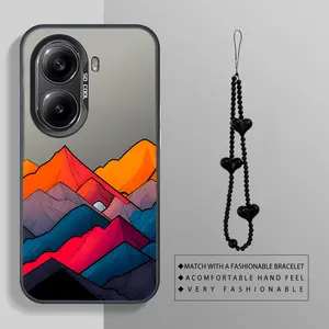 Colorful Mountain Peak Pattern suit bracelet phone Suitable For Xiaomi POCO X7 PRO 5G Case is suitable For Xiaomi POCO X7 PRO 5G with PET Shock proof design perfect for popular