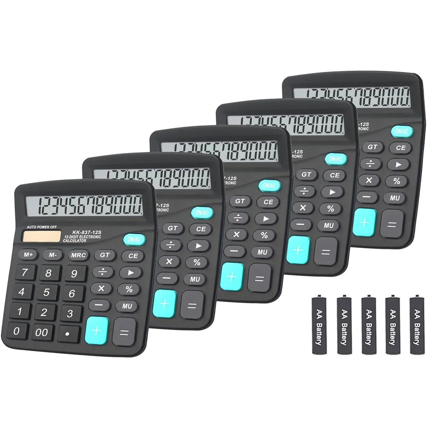 Black, Pack of 5
