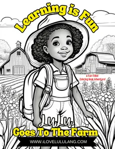 V2 Learning is Fun: LuLu Goes to the Farm - Educational Coloring Book for Pre-K to 1st Grade with Farm Animals & Healthy Food Themes