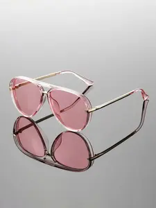 Gradient Aviator Sunglasses, Retro Style Large Frame, Trendy Casual Uv400 Protection, Fashionable Unisex Eyewear