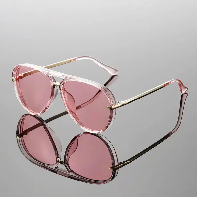 Gradient Vintage Aviator Sunglasses, Casual Outdoor Sunglasses, Summer Trendy Retro Style Large Frame, Casual UV400 Protection, Fashionable Unisex Eyewear, Ombre Lens Sunglasses