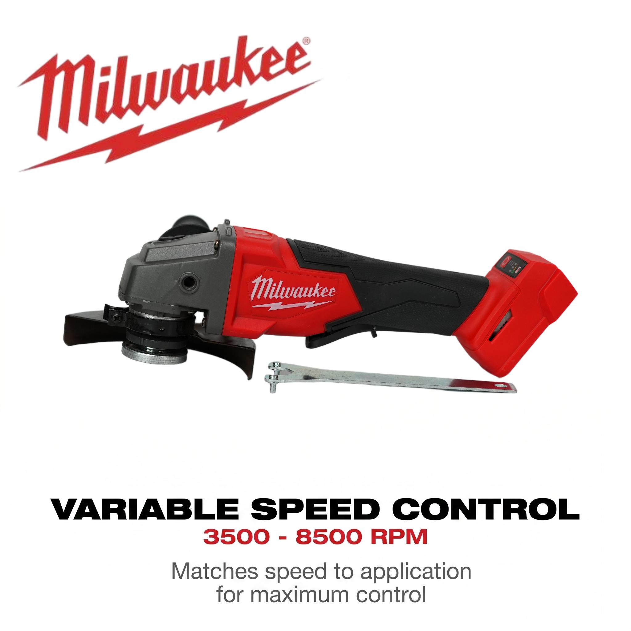 Milwaukee 18V 125mm Brushless Angle Grinder, M14 Spindle For Metal Cutting & Polishing