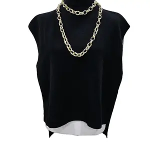 Turtleneck Sleeveless Sweater fall sweater Knitwear Soft Womenswear Comfortable Knit Tops Style Oversized trendy sweater autumn winter