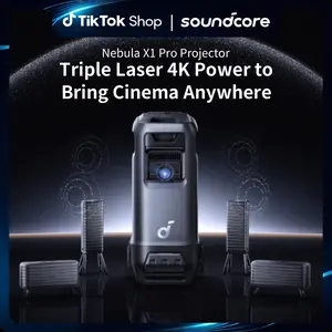 Nebula X1 Pro Triple Laser 4K Home & Outdoor Cinema Projector, 3500 ANSI Lumens Mobile Theater, 7.1.4 Spatial Sound, Official Dolby Atmos, Optical Zoom, 56000:1 Contrast, Intelligent Setup