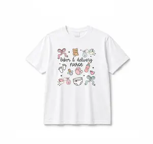 Women's Ribbed Soft Printed Labor and Delivery Nurse T-Shirt - RN Graduation, Appreciation Gift