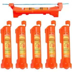 5 count Hanging Line Level String levels Tools  for Layout Brick Working, Site lining, Flooring Decking, Ground, Shed Base, Backyard, Fence, Pier Drainage Slopes Etc. (Red, Set B)