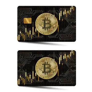 Credit Card Sticker, 2 Counts/set Ultra-thin Shiny Matte Finish Waterproof Scratch Resistant Durable Card Sticker, Compatible with Small Chip Cards