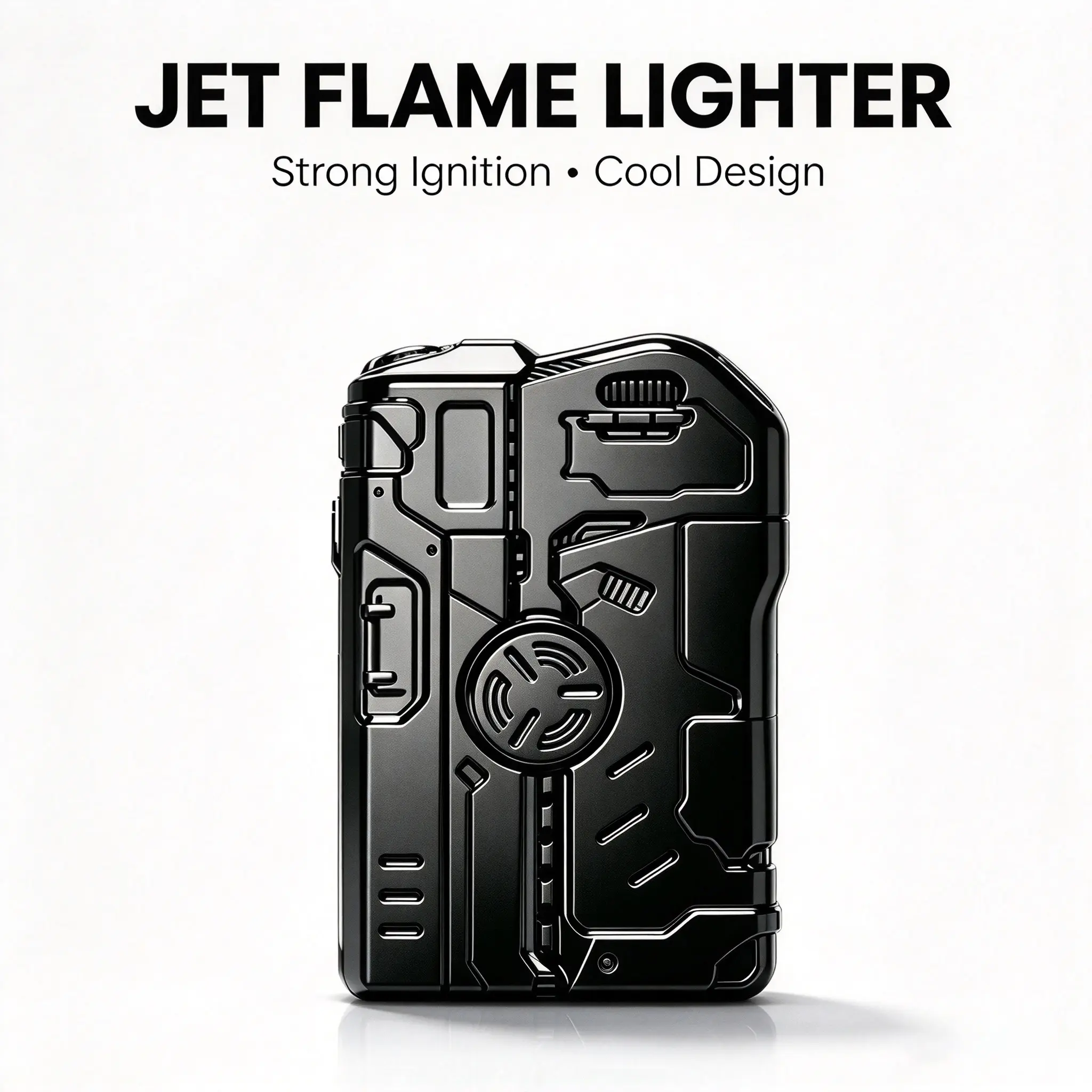 2-in-1 Folding Gyro Plastic Portable Lighter Accessories - Windproof Red Flame Mecha Fidget Spinner Pocket Lighter (Without Butane), Gift for Friends