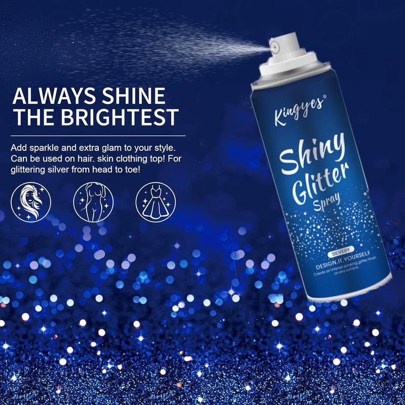 Glitter Spray for Body & Hair -Shimmer Makeup Spray for Stage, Festival, Rave, Cosplay - Non-Sticky & Easy to Wash Off