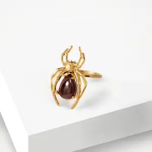 Spider Gemstone Stacking Ring