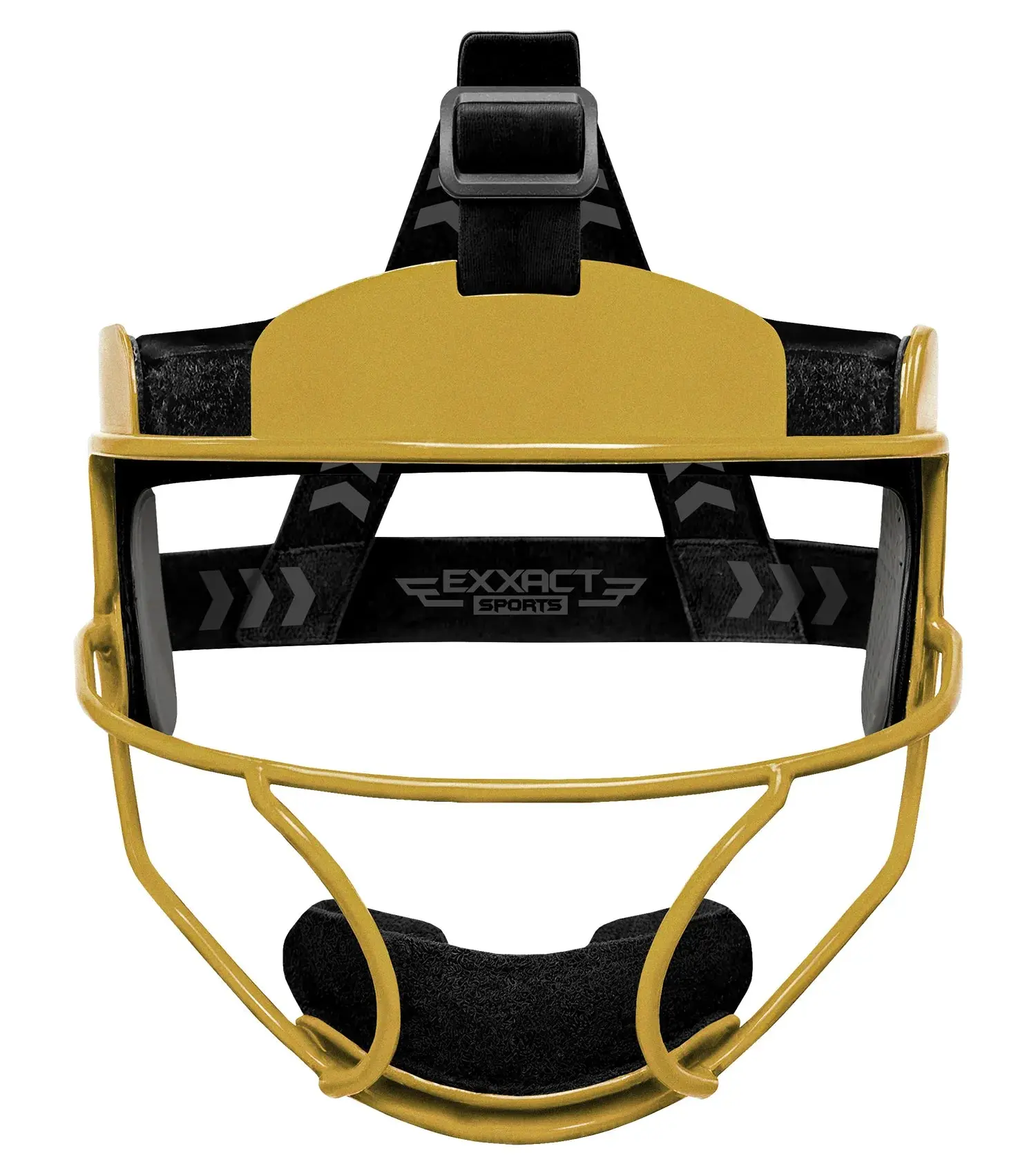 Exxact Sports Women's Protective Fielders Guard, Impact Resistant with Wide Vision for Female Athletes in Softball Games - Gold, Adult, Lightweight, Youth, Alloy Steel, Impact Resist., Fielding, Baseball & Softball, Softball Hairstyles, Secure Strap