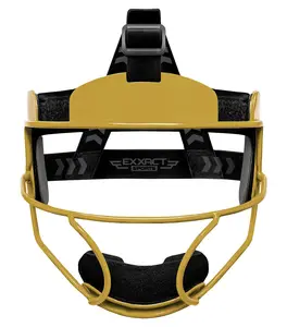 Exxact Sports Softball Face Mask Girls Youth & Adult, Protective Lightweight Fielders Mask Softball Youth For Enhanced Performance (Gold, Youth)