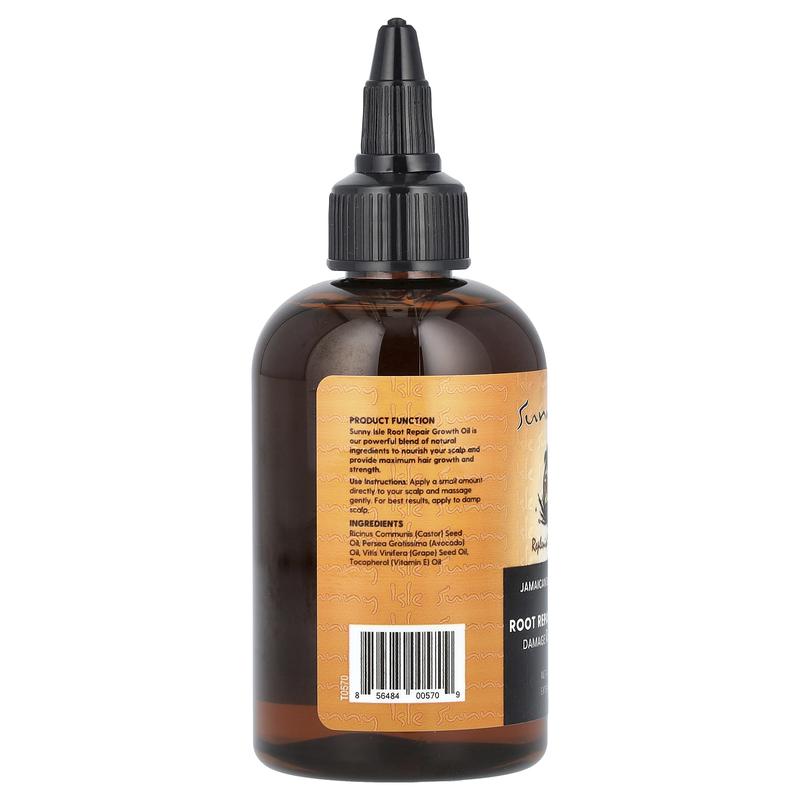 Sunny Isle Jamaican Black Castor Oil, Root Repair Growth Oil, 4 fl oz (118 ml)
