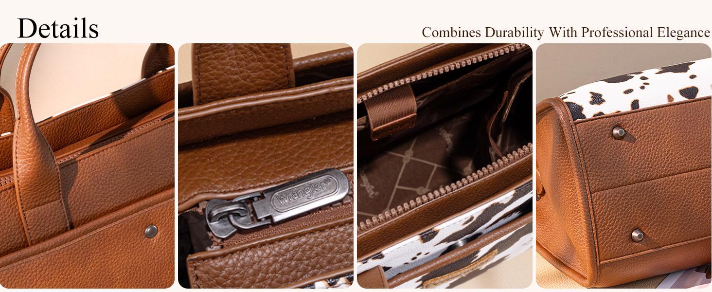 Wrangler Laptop Tote Bag for Women,15.6inch Carry All Work Laptop BagTote Bag with Water Bottle Bag Holder Nurse Bag Travel Essentials