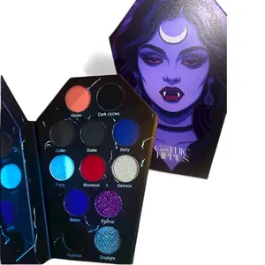 Gothic Hippies Vampire Coffin Eyeshadow Palette - Rich Dark Hues for Mysterious Smoky Eyes & Bold Dramatic Looks - Smooth Blending - Gothic Vampire Design - Perfect for Any Occasion - Makeup Cosmetic