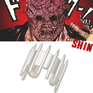 2PCS Anime Dorohedoro Shin Ring Unisex Adjustable Opening Rings Silver Color Metal Alloy Cosplay Jewelry  Accessories Gifts For Fans