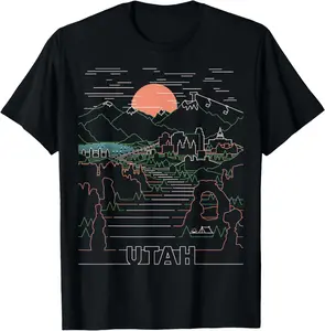 Utah Art | Salt Lake City UT, Delicate Arch, Bryce, and Zion T-Shirt Breathable Cotton