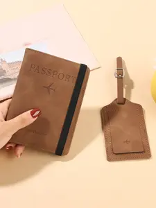 RFID Passport Holder for Travel women/Men Set Travel Suitcase Tag, Cute Passport Wallet Rfid Blocking Card Slots, Rfid Passport Cover/Case Travel Wallet,Travel Must Have, Travel Accessories, Travel Essentials