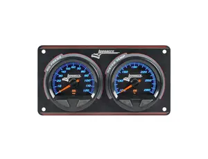 Longacre 52-44561 Elite Waterproof Gauge Panel 3 Gauge Oil Pressure/Water Temp