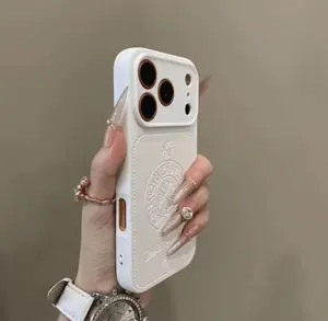 Premium leather phone case compatible with iPhone 17/16/15/14/13/12/11 Pro/Max/Air. The back features an ultra-thin TPU design that provides drop protection. Also compatible with iPhone 16/15/14 Plus.